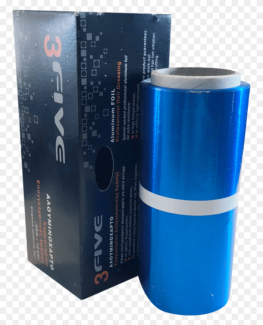 761x976 Five Aluminum Foil 50m X 12cm Blue Caffeinated Drink, Cylinder, Bottle HD PNG Download
