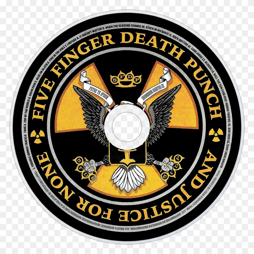 1000x1000 Five Finger Death Punch And Justice For None Cd Disc Five Finger Death Punch And Justice For None Logo, Text, Symbol, Trademark HD PNG Download