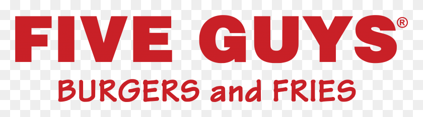 4768x1069 Five Guys Five Guys Burgers And Fries Logo, Text, Alphabet, Number HD PNG Download