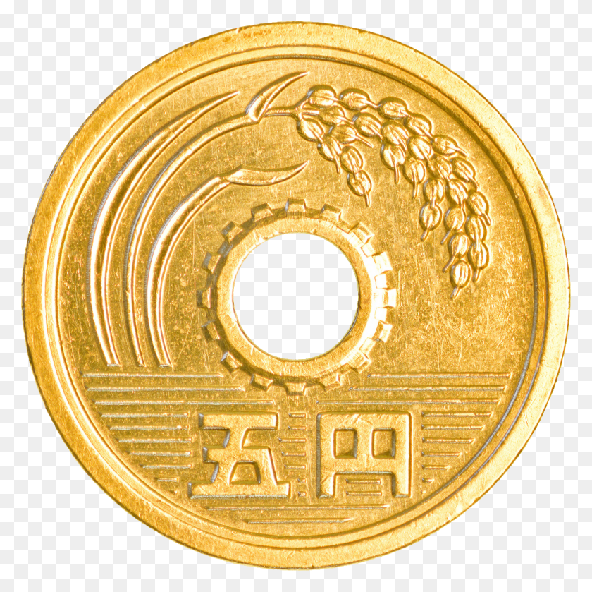 1201x1200 Пять Японских Монет, Золото, Монета, Деньги Hd Png Скачать