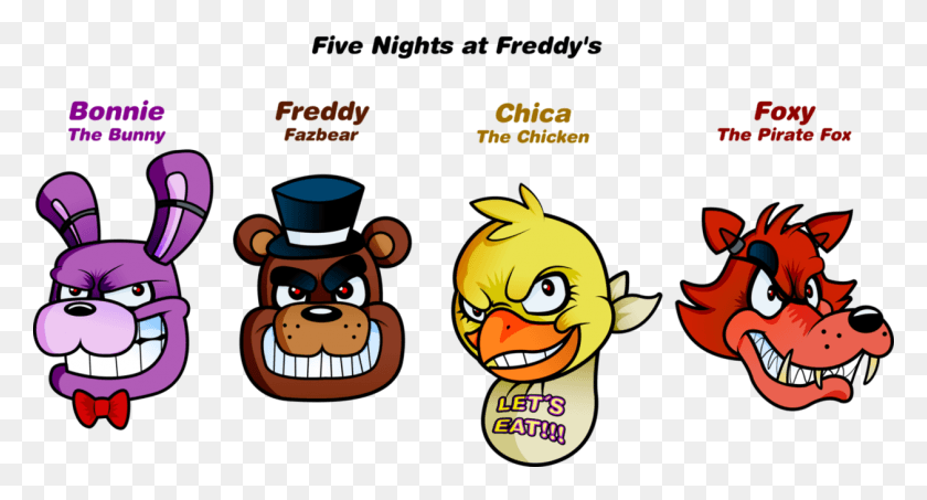 1258x634 Five Nights At Freddy S Clipart With Image 817965 Five Freddy Fazbear Friends Names, Angry Birds HD PNG Download