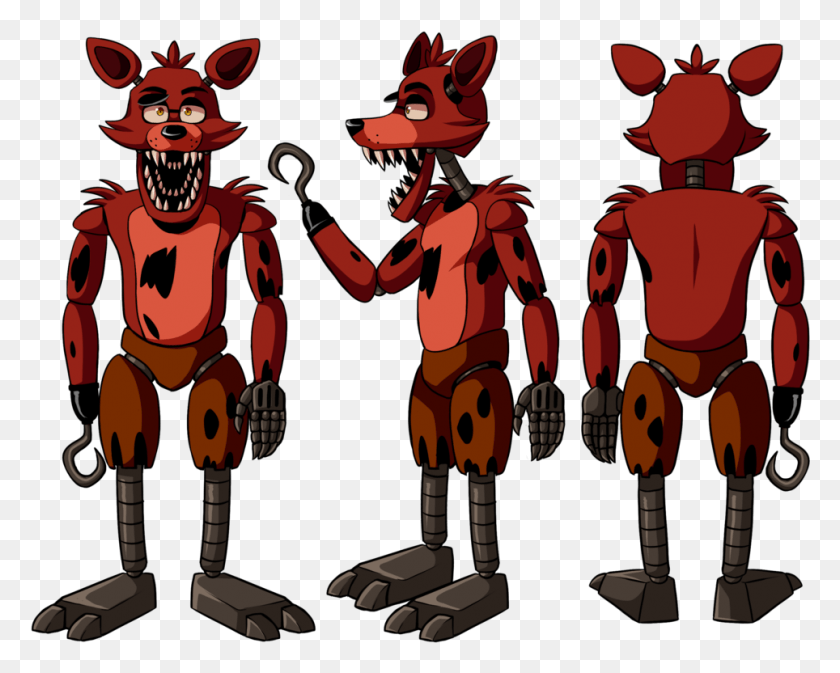 964x758 Five Nights At Freddy39s Full Body Foxy Fnaf Drawing, Robot, Person, Human HD PNG Download