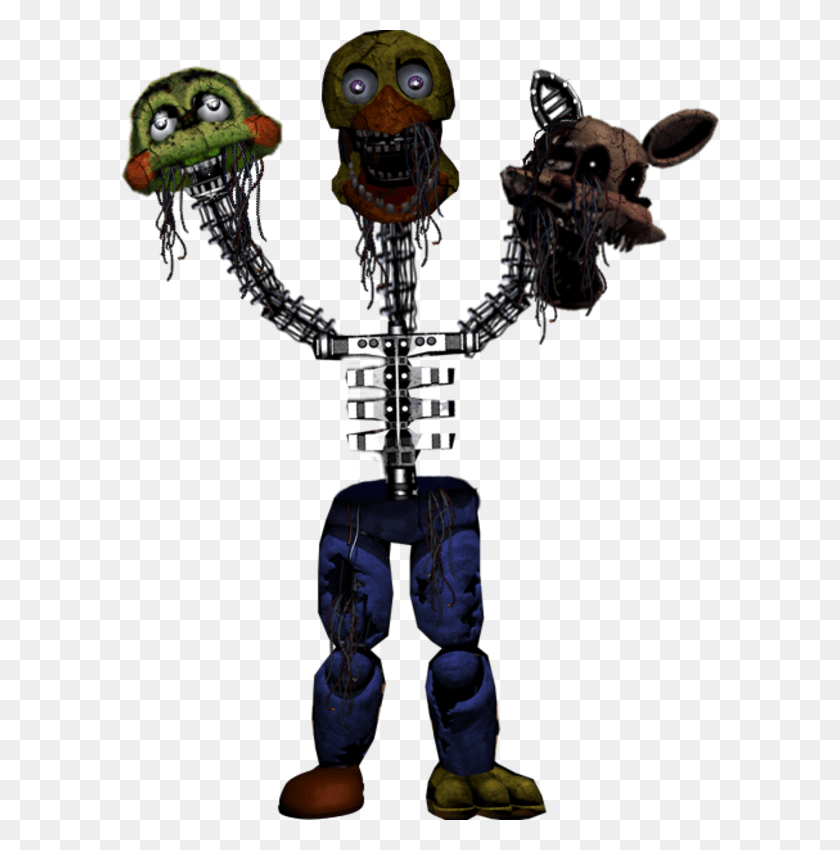 600x790 Five Nights At Freddy39s Papercraft De Five Nights At Freddy39s Foxy Phantom, Toy, Robot, Skeleton HD PNG Download