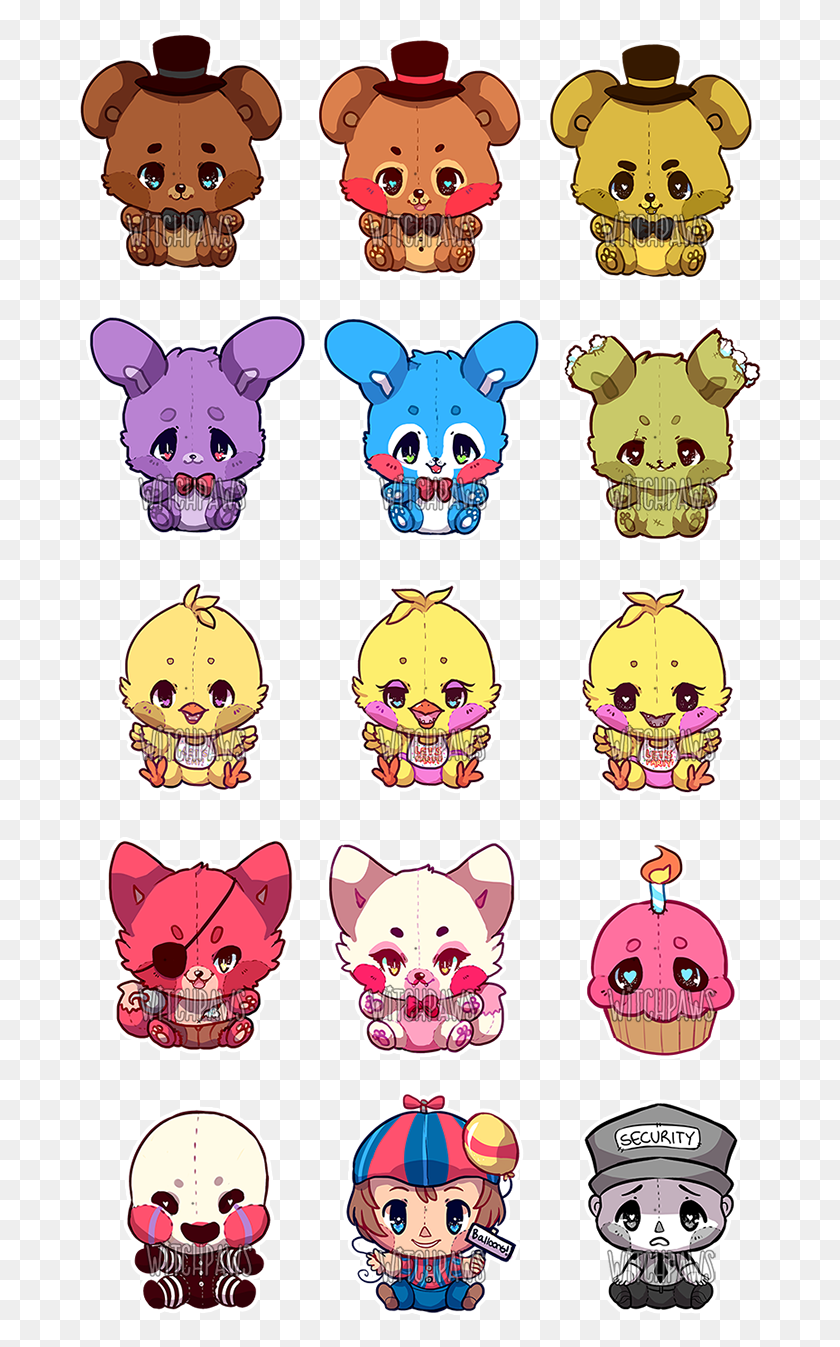 690x1287 Five Nights At Freddy39s Sister Location Kawaii, Label, Text, Sticker HD PNG Download