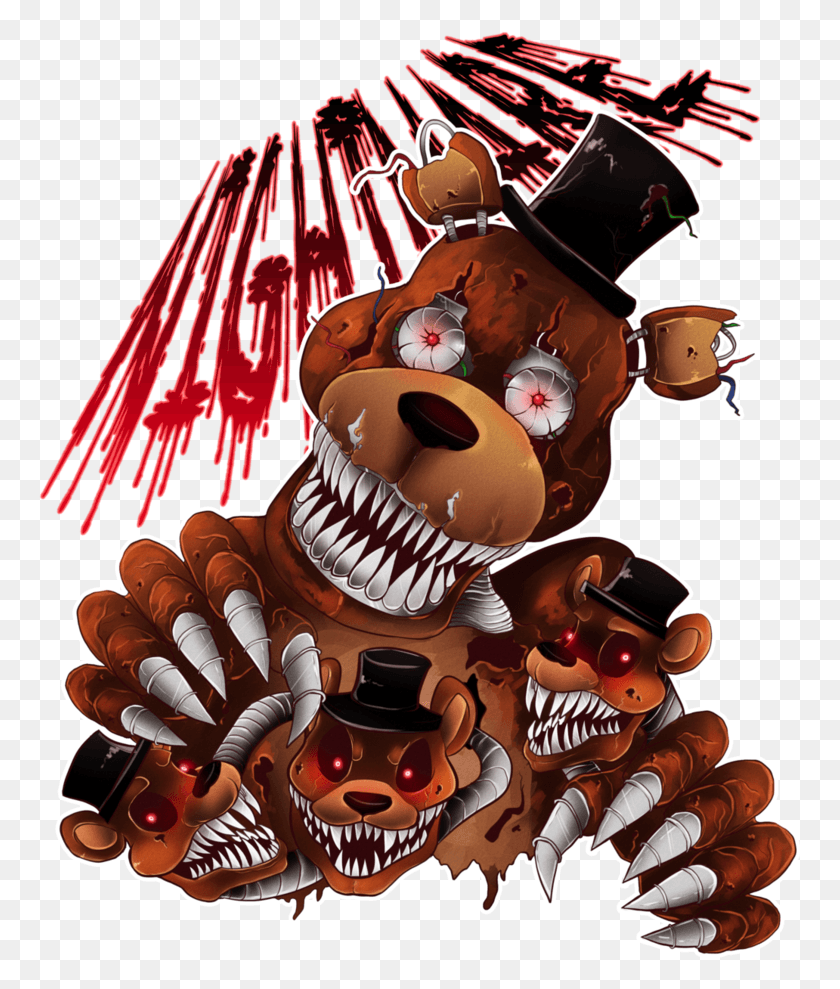 763x929 Five Nights At Freddys 4 Five Nights At Freddy39S Nightmare Freddy Art, Человек, Человек, Плакат Hd Png Скачать