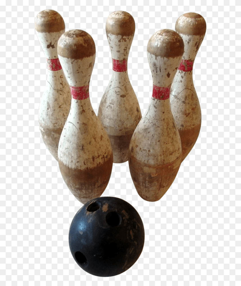 603x938 Five Vintage Wooden Bowling Pins Amp Black Wooden Bowling, Bowling Ball, Sport, Ball HD PNG Download