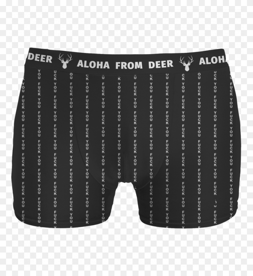 909x1000 Fk You Black Underwear Boxer Shorts, Clothing, Apparel, Lingerie HD PNG Download