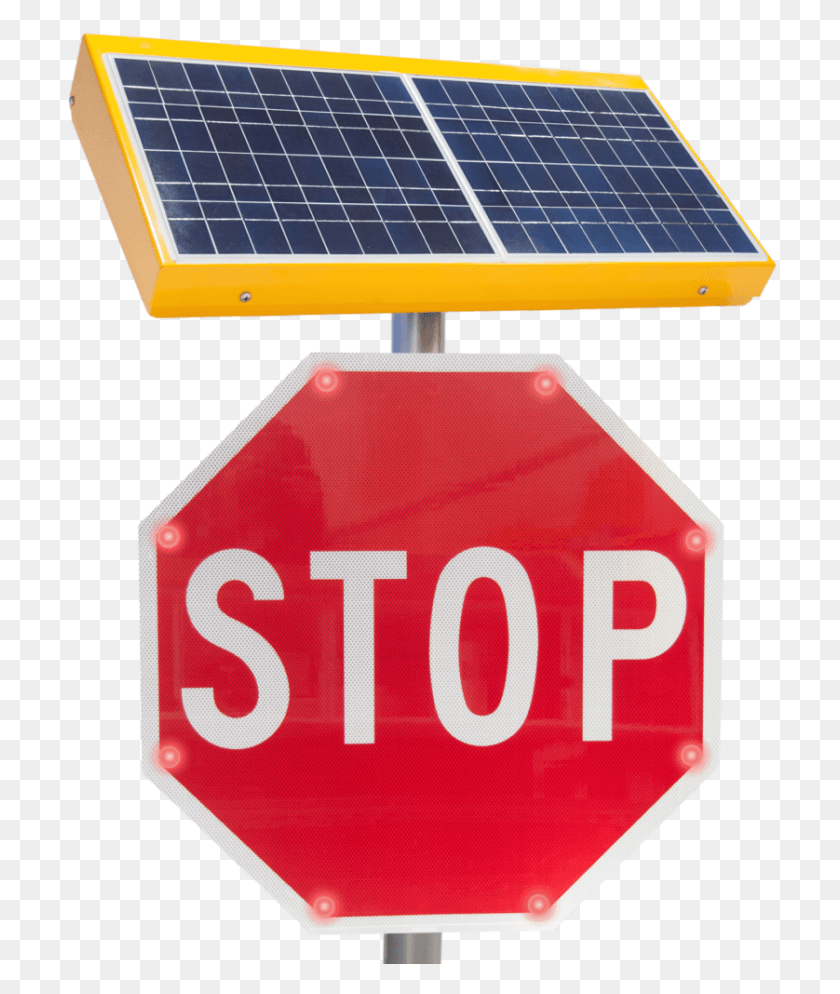 838x1004 Fl 5801 Led Embedded Stop Sign, Symbol, Solar Panels, Electrical Device HD PNG Download