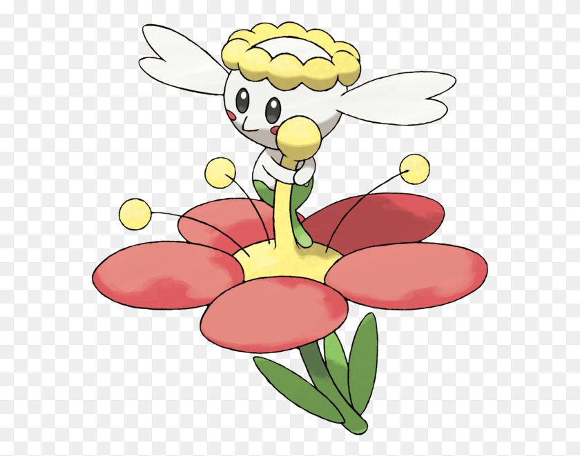 577x601 Flabebe Pokemon, Plant, Flower, Blossom HD PNG Download
