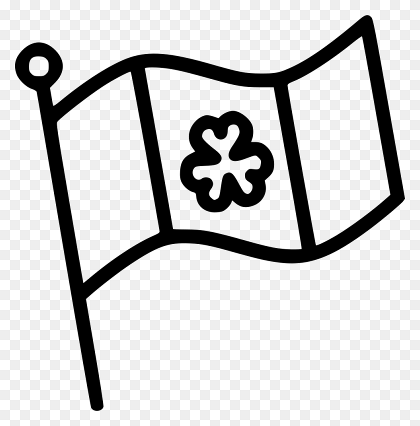 980x996 Descargar Png Bandera Feival Irish Shamrock, Stencil, Símbolo, Logo Hd Png