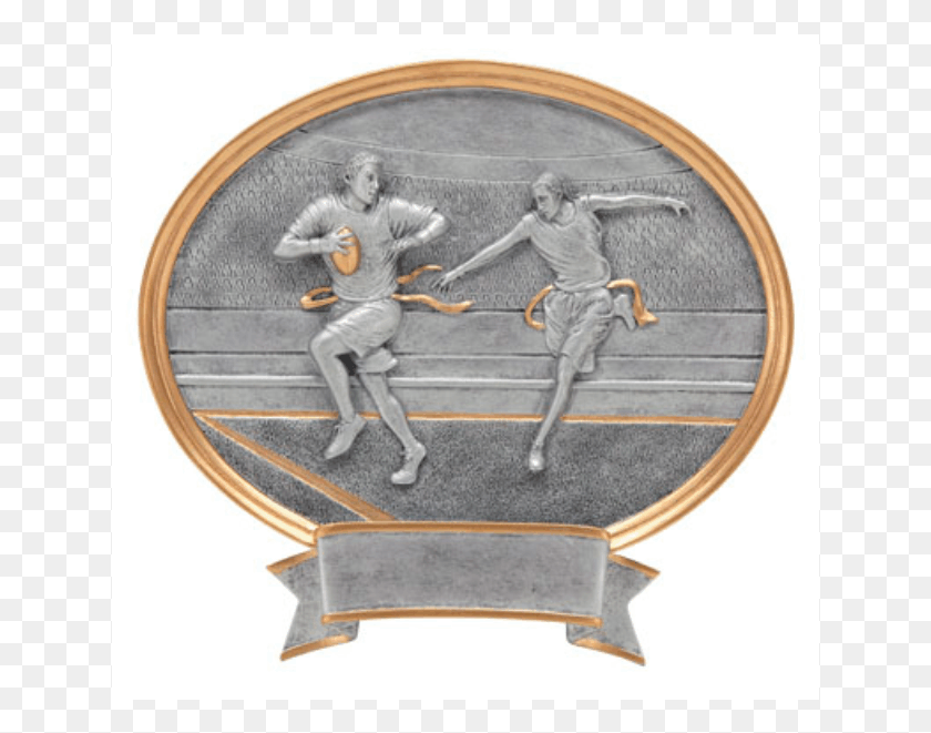 639x601 Flag Football Legend Oval Resin Award R293 Sprint, Person, Human, Coin HD PNG Download
