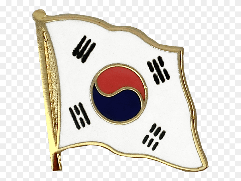 617x571 Flag Lapel Pin South Korea South Korea Flag, Armor, Symbol, Emblem HD PNG Download