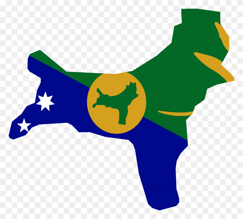 1562x1399 Flag Map Of Christmas Island, Symbol, Star Symbol, Recycling Symbol HD PNG Download