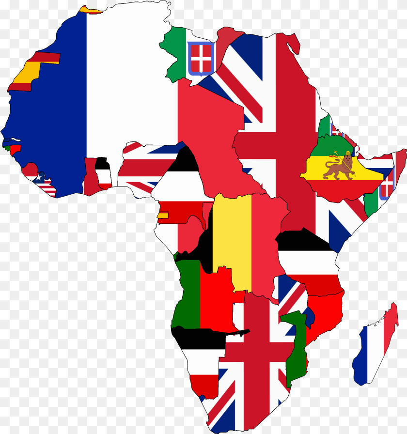 1899x2025 Flag Map Of Colonial Africa Colonial Africa Flag Map, Chart, Plot, Art, Adult Sticker PNG