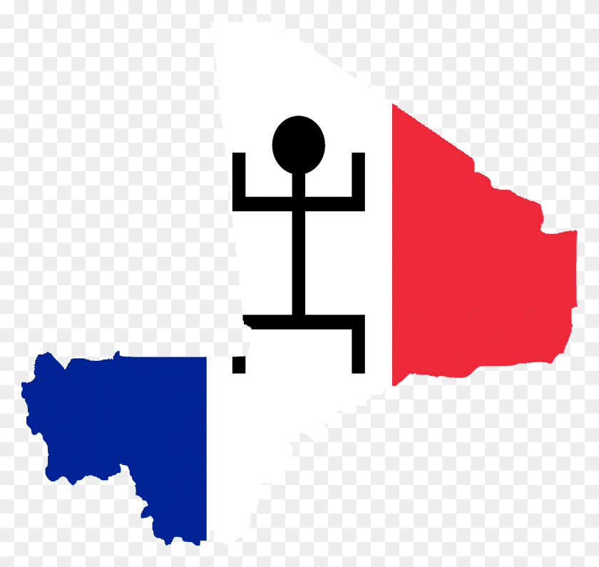 2000x1887 Флаг Карта Французского Судана 1890 Года Карта Столицы Мали, Треугольник, Символ Hd Png Скачать