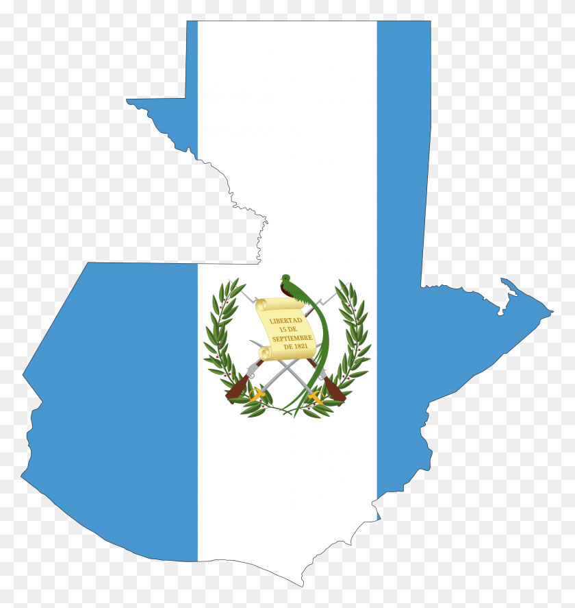 2125x2254 Flag Map Of Guatemala Guatemala, Symbol, Logo, Trademark HD PNG Download