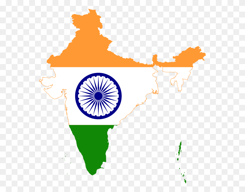 572x599 Flag Map Of India, Outdoors, Nature, Flare HD PNG Download