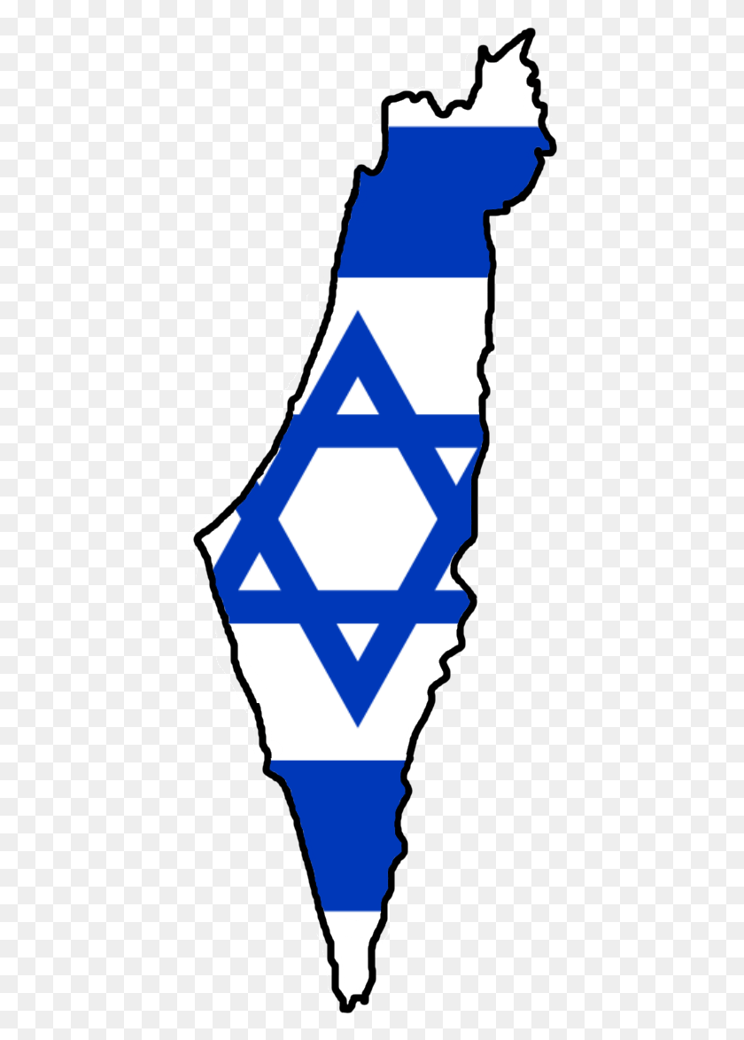 418x1113 Flag Map Of Israel Israel Map With Flag, Person, Human, Symbol HD PNG Download