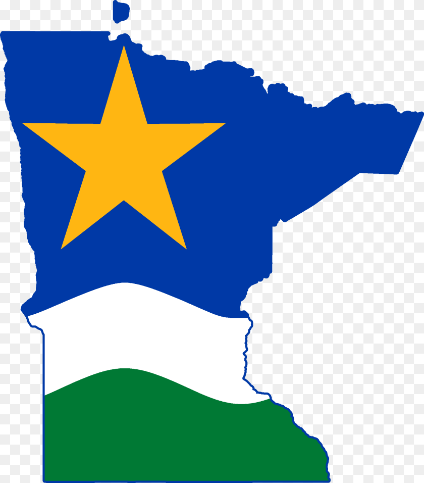 2020x2300 Flag Map Of Minnesota, Star Symbol, Symbol, Person Transparent PNG