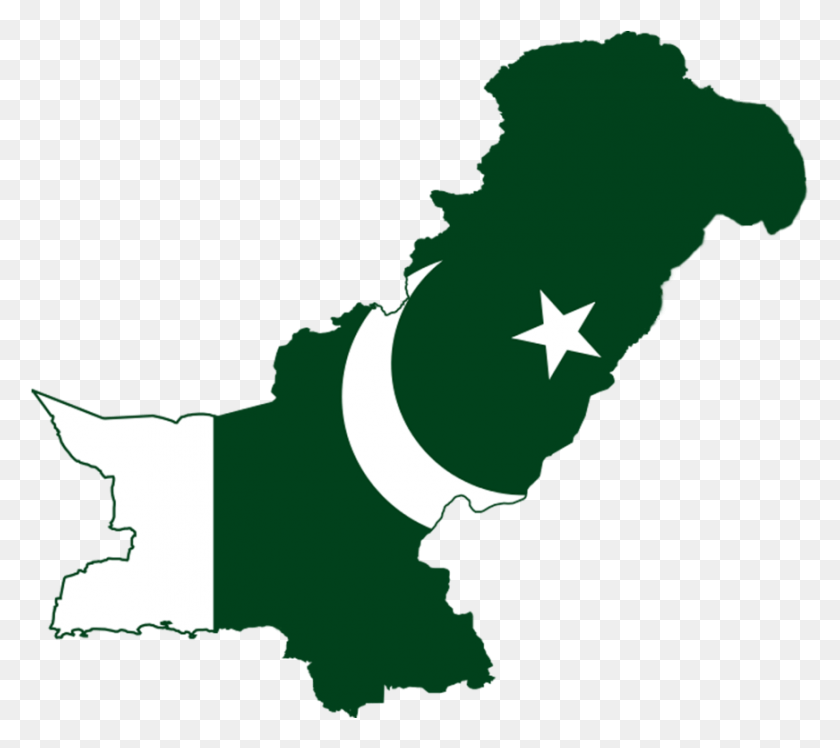 871x769 Flag Map Of Pakistan Pakistan Map With Kashmir, Green, Person HD PNG Download