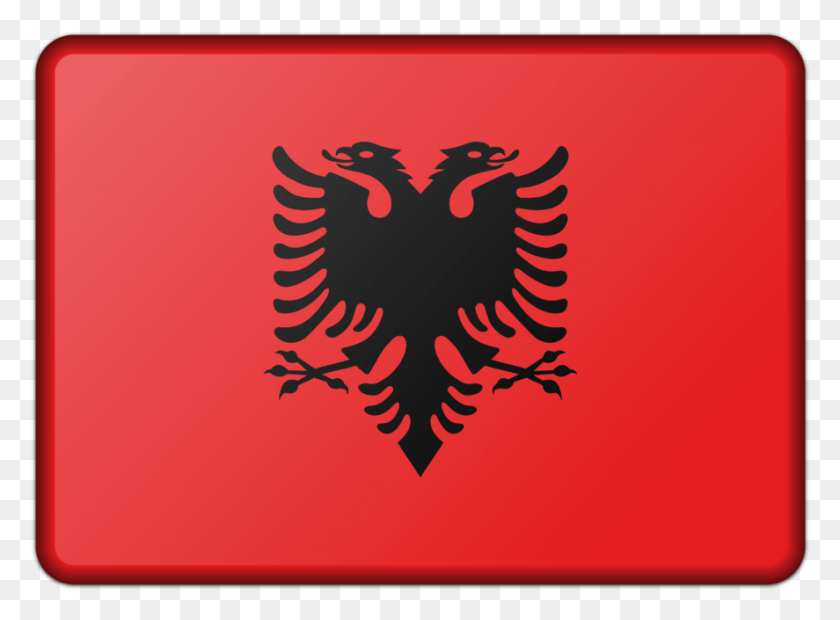887x637 Flag Of Albania National Flag Double Headed Eagle Albanian Flag Symbol, Emblem, Logo, Trademark HD PNG Download
