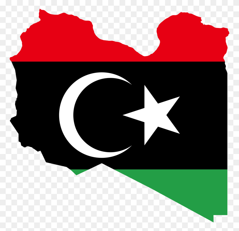 772x750 Flag Of Libya Italian Libya Map Flag Map Of Libya, Symbol, Star Symbol HD PNG Download