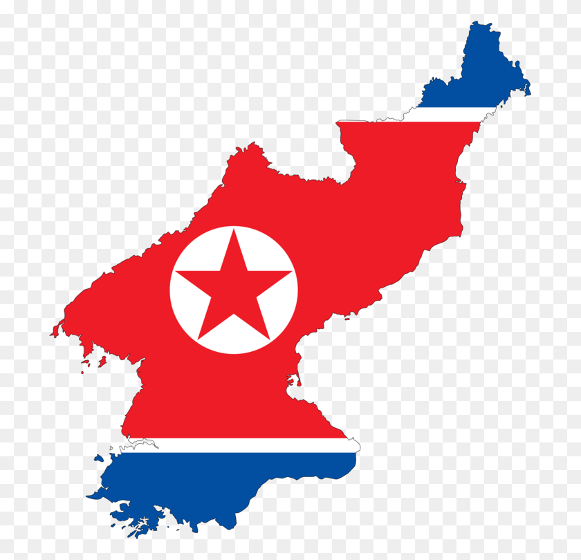697x750 Flag Of North Korea Flag Of South Korea National Flag North Korea Flag Map, Symbol, Star Symbol, Person HD PNG Download