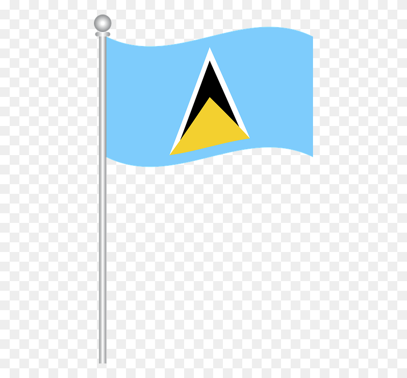 452x720 Flag Of Saint Lucia Flag Saint Lucia World St Lucia Flag, Logo, Symbol, Trademark HD PNG Download