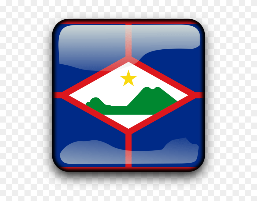 597x596 Flag Of Sint Eustatius Bonaire Sint Maarten Aruba La Bandera De Saba, Symbol, Star Symbol, Text HD PNG Download