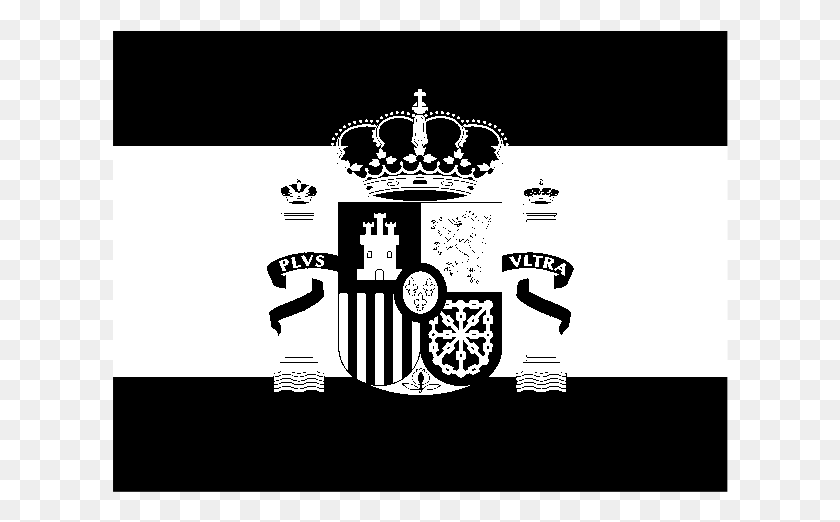 616x462 Flag Of Spain Logo Black And White Spain Flag Black And White, Jewelry, Accessories, Accessory HD PNG Download