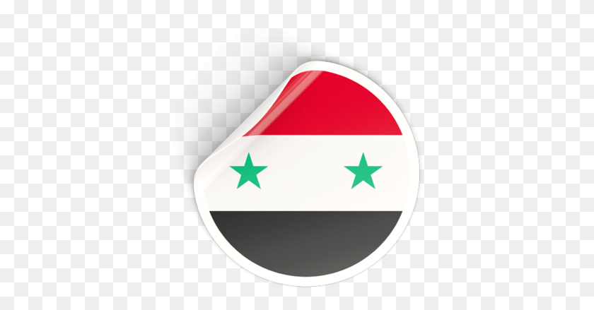 359x379 Flag Of Syria Sticker Emblem, Symbol, Star Symbol, First Aid HD PNG Download