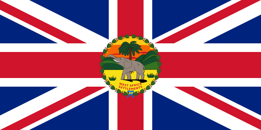1920x960 Flag Of The Governor In Chief Of The British West Africa Settlements Logo Clipart PNG