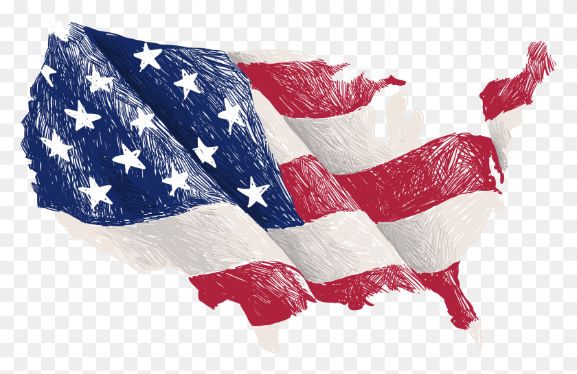 2465x1533 Flag Of The United States Map Painted American Flag, Symbol, Person, Human HD PNG Download