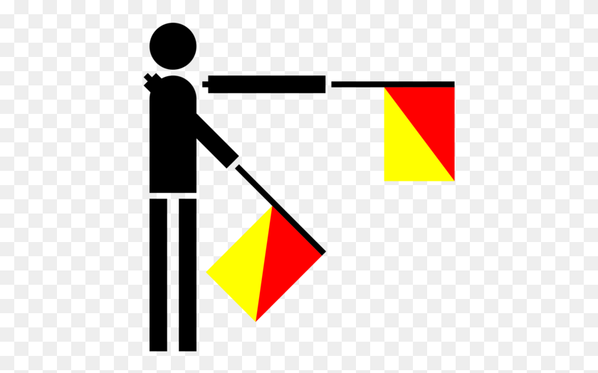 439x464 Flag Semaphore International Maritime Signal Flags Semaphore Flags, Toy, Kite, Triangle HD PNG Download