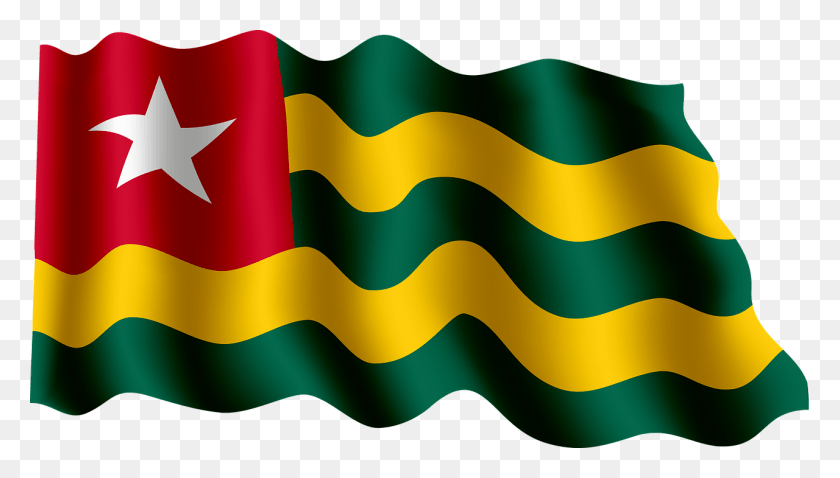 1280x687 Flag Togo Africa Image Drapeau Togo, Roof, Symbol, Tile Roof HD PNG Download