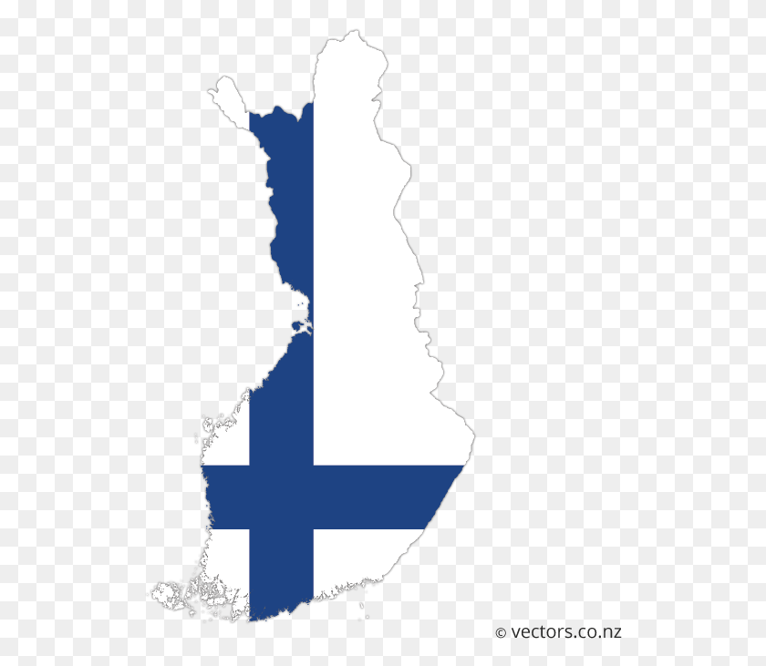 524x671 Flag Vector Map Of Finland Finland Map With Flag, Symbol, Text HD PNG Download