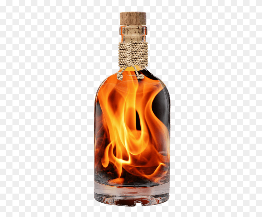 259x635 Flame Embers Bottle Fiery Fire Hot Burn Campfire Transparent Fire In A Bottle, Birthday Cake, Cake, Dessert HD PNG Download