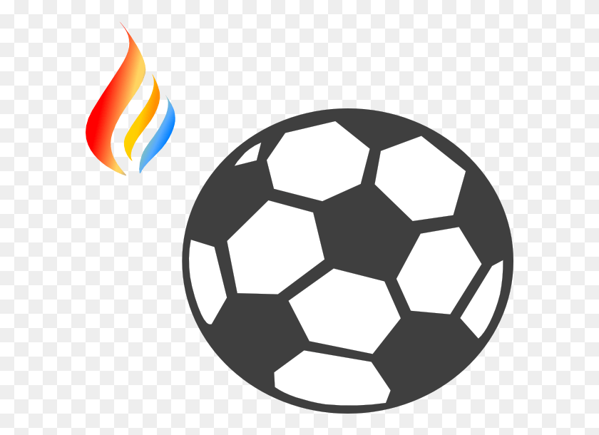 600x550 Flame Logo 5 Blue Soccer Ball Clipart, Ball, Soccer, Football HD PNG Download