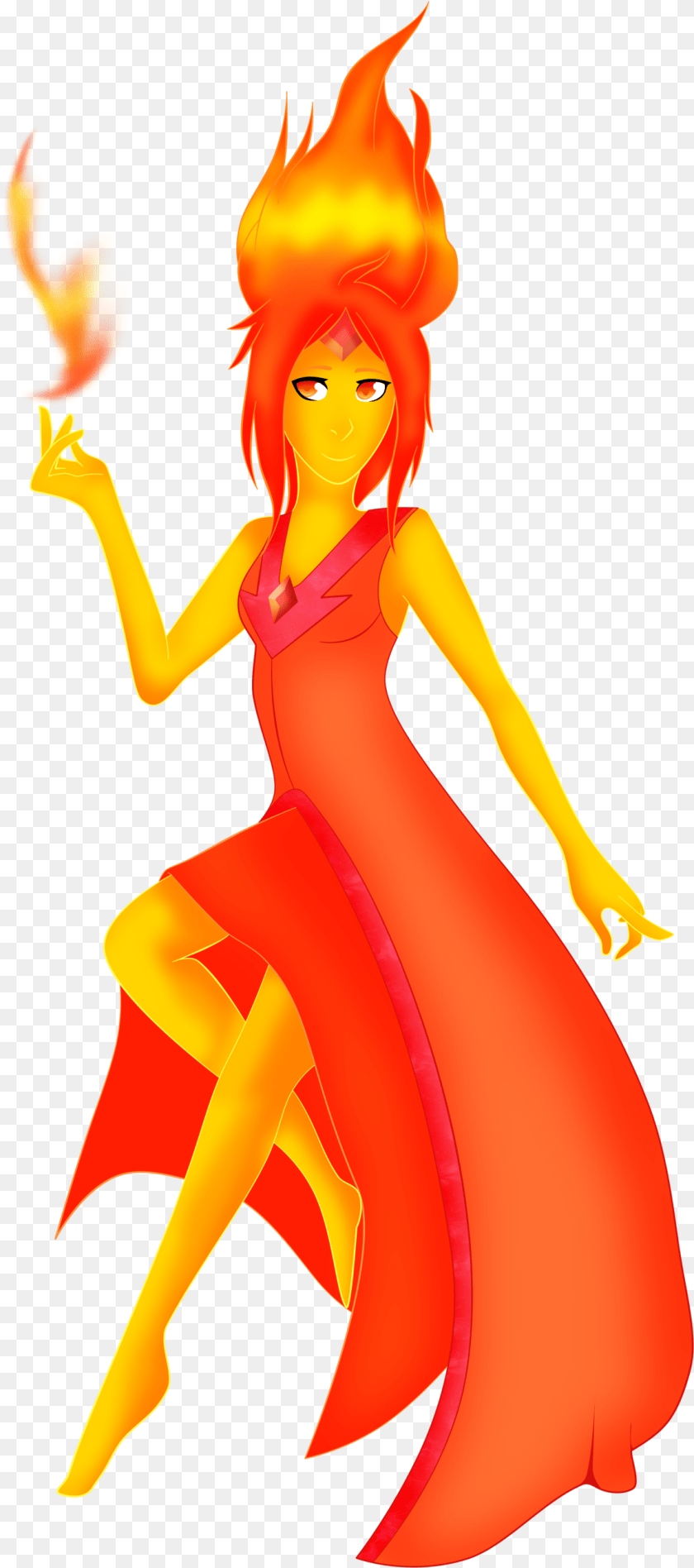 1154x2605 Flame Princess Adverture Time Images Fire Fire Fire Illustration, Dancing, Leisure Activities, Person, Face Sticker PNG