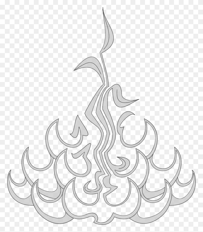 1383x1600 Flame Sketch, Stencil, Text, Graphics HD PNG Download