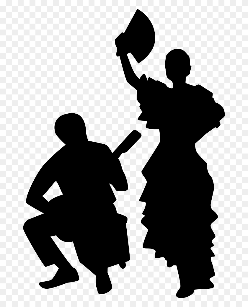 684x980 Flamenco Couple Of A Female Dancer And A Male Guitar Flamenco Dance Clipart, Person, Human HD PNG Download