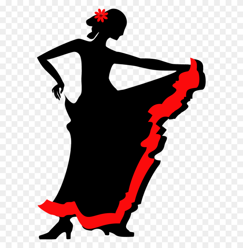 583x800 Flamenco Dance Silhouette Clip Art Clip Art Flamenco Dancer, Person, Human, Musical Instrument HD PNG Download