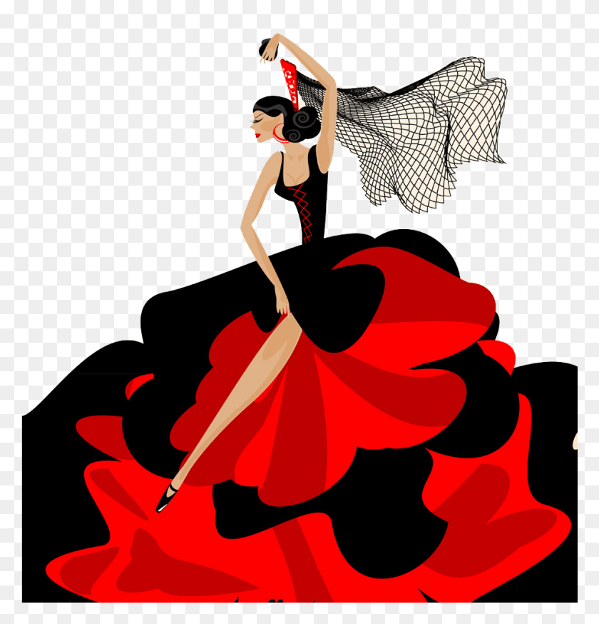 951x993 Flamenco Royalty Free Flamenco Clipart, Dance Pose, Leisure Activities, Performer HD PNG Download