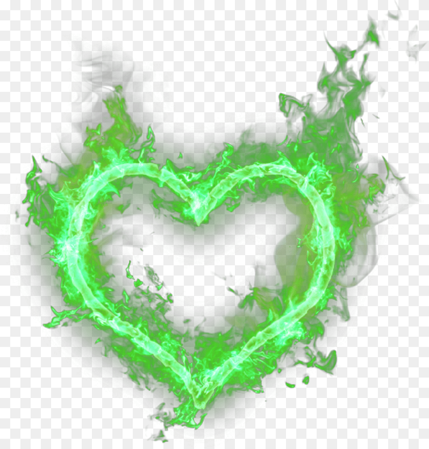 1024x1073 Flames Fire Love Heart Grunge Edgy Freetoedit Fire Heart Transparent Background, Green, Light, Accessories, Pattern Sticker PNG