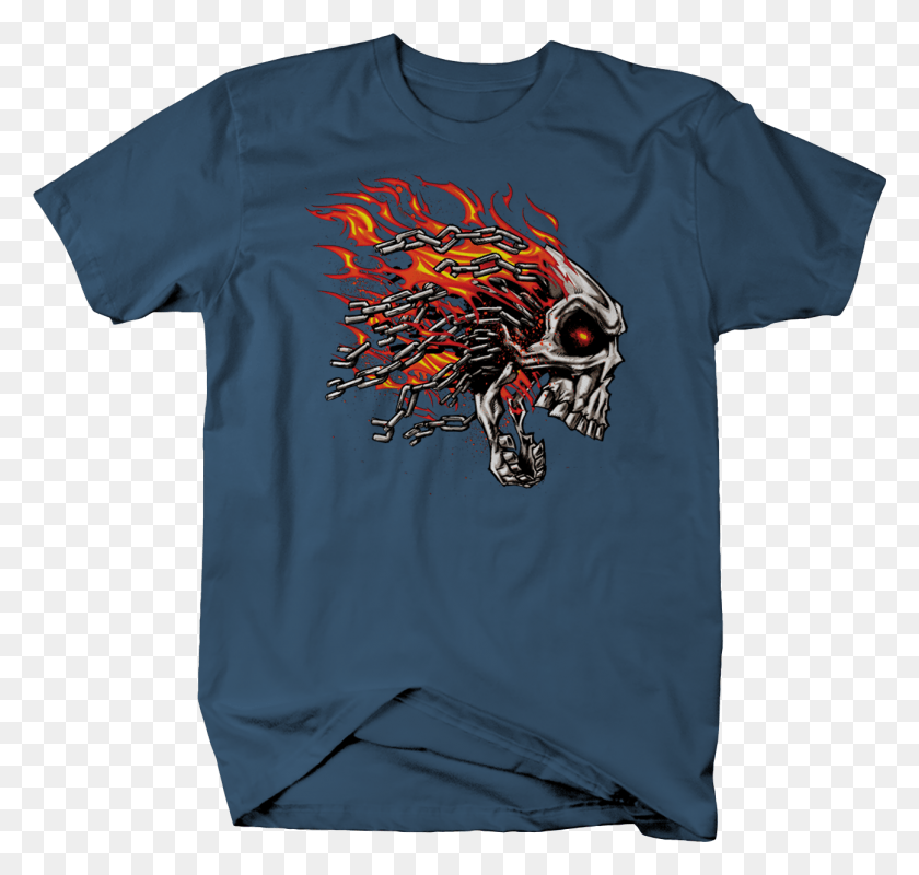1295x1229 Flaming Skeleton Head Red Eyes Chain Link Hair Screaming Captain Marvel Endgame Shirt, Clothing, Apparel, T-shirt HD PNG Download
