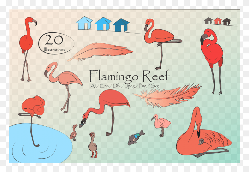 1200x800 Flamingo Reef Cute Flamingo39s Clipart Example Image Greater Flamingo, Bird, Animal, Antelope HD PNG Download