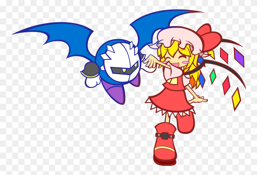 768x513 Flandre Scarlet And Meta Knight And Etc Drawn By Yampk Cartoon, Graphics, Performer HD PNG Download