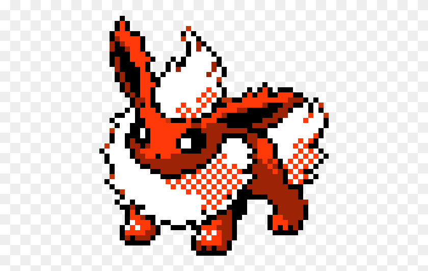 451x471 Flareon Flareon Pixel, Коврик, Текст, Super Mario Hd Png Скачать