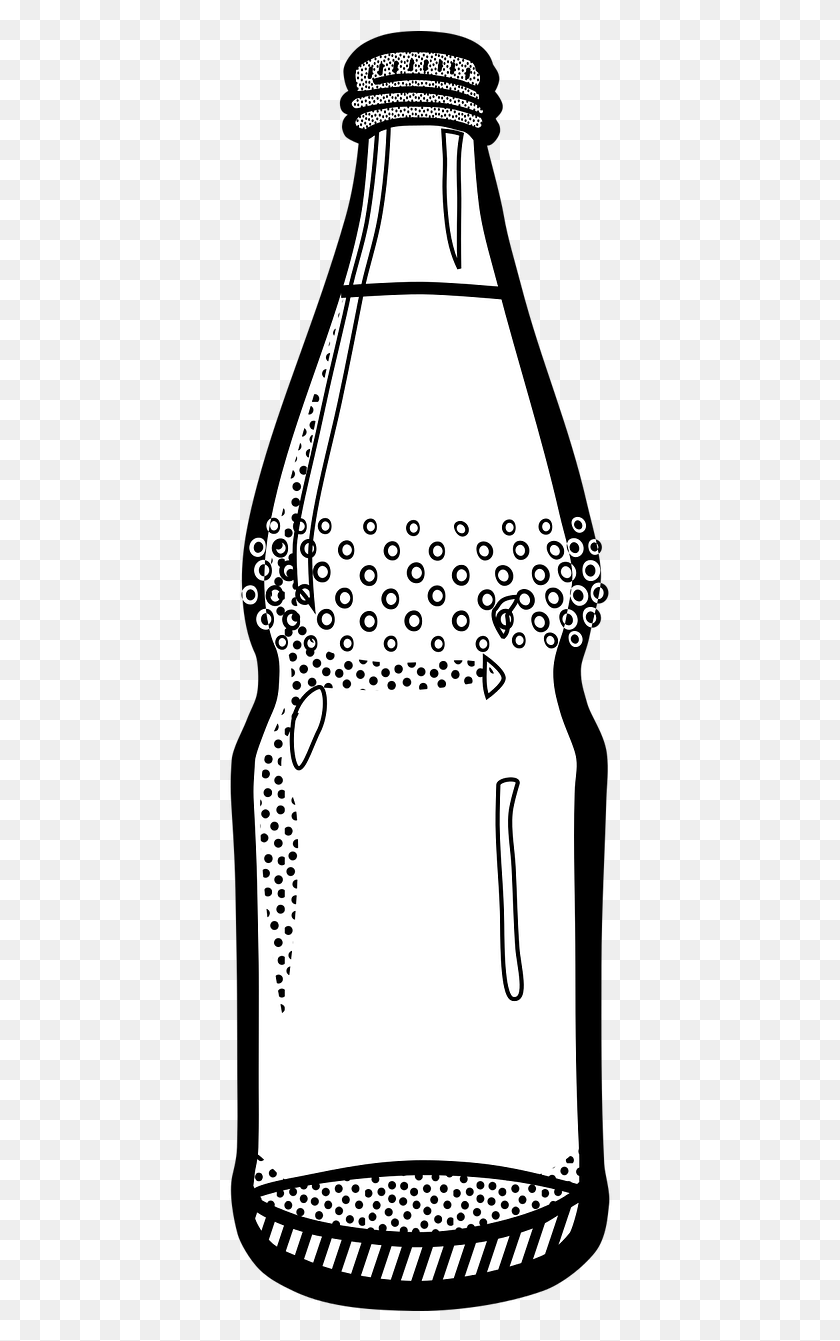 Бутылка черно белая