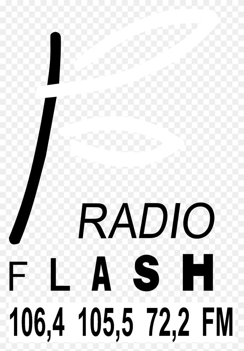 1584x2331 Flash Radio Logo Black And White Calligraphy, Symbol, Trademark, Text HD PNG Download
